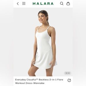 HALARA Workout Dress in White in Size S. New w/ Tags.